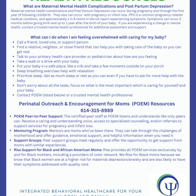 Maternal Mental Health Resources